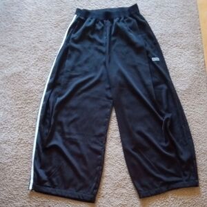 adidas Black Track Pants with White Stripes